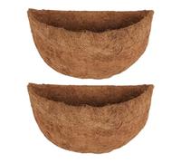 Hanging Basket Liners | 2 Pieces Half Round Coco-nut Coir Basket | 10/12/14 Inch Coco Coir Liner | Coco-nut Fiber Liner for Wall Baskets Planters Flowers Vegetables Planting Indoor Outdoor