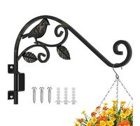Hanging Basket Plant Brackets Outdoor Indoor, Heavy Duty Solid Steel Plant Hangers, Wall Mounted Lantern Hooks for Garden Plants Flower Light Bird Feeder
