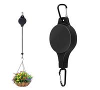 Hanging Basket Pulley, Plant Hangers Outdoor, Adjustable Retractable Heavy Duty Plant Hanger Hook, Adjustable Pull Down Gravity Hook, for Hanging Plants Easy Watering & Maintenance (1pc)
