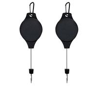 Hanging Basket Pulley, Retractable Hanger Adjustable Heavy Duty Plant Pulley Hook,Retractable Plant Hanger for Hanging Planters Flower Basket Pots, Birds Feeder, Plant Grow Ligh Black 2PCS