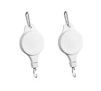 Hanging Basket Pulley, Retractable Hanger Adjustable Heavy Duty Plant Pulley Hook,Retractable Plant Hanger for Hanging Planters Flower Basket Pots, Birds Feeder, Plant Grow Ligh-white 2pcs