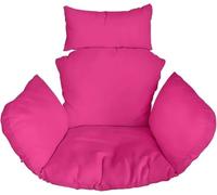 Hanging Basket Swing Egg Chair Cushion, Replacement Cushion for Hanging Chair, Removable Seat Back Pads with zipper, Outdoor Patio Garden(Rose Red)