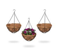 Hanging baskets Outdoor Planters 3 Pieces Hanging Plant Pots Set of 3 10 kg