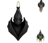 Hanging Bat Planter Pot, Gothic Hanging Planters for Indoor Plants, Halloween Hanging Planter Wall Decor, 3D-Printed Bat Hanger Holder for Succulents Vines, Halloween Decor，1PC
