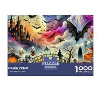 Hanging Bat Under Autumn Leaves Moon Securely Fitted Pieces Suitable for Long Hour Relaxation, Brain Training And Personal Leisure Time 38x26cm/1000pcs