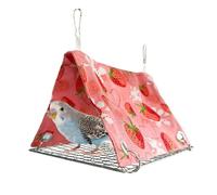 Hanging Bed for Parrots - Enrichment Toy Triangle Shape and Breathable - Cockatiel Bed, for Lovebirds, Canaries, Finches, Cockatoos, African Cockatiels, Conures, Pigeons