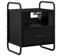Hanging Bedside Cabinet Engineered Wood Storage Modern Nightstand vidaXL