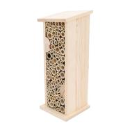 Hanging Bee House, Solid Wood Outdoor Garden Decoration, 11.6 Inch Durable Beekeeping Box - Handmade Craftsmanship, Easy Installation, Safe Bee Habitat for Balanced Ecology