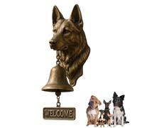 Hanging Bell German Shepherd Welcome Bell,Funny Bulldog Doorbell Boxer Door Bell,Vintage Cast Iron Bell for Entry Indoor Gate Porch Housewarming Gift
