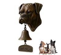 Hanging Bell German Shepherd Welcome Bell,Funny Bulldog Doorbell Boxer Door Bell,Vintage Cast Iron Bell for Entry Indoor Gate Porch Housewarming Gift