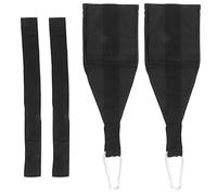 Hanging Belts Fitness AB Sling Straps, Abdominal Muscle Training Support, Black - Durable Oxford Cloth, Stainless Steel Hook Buckle, Pull Up Workout Accessory