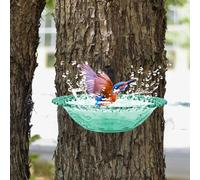 Hanging Bird Bath and 23.5cm for Garden on Feeder for Wild Birds Bath Position Outdoor Tree Wall Hummingbird Easy Having Ant-Proof Design Feeder Plastic Bird(Green)