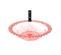 Hanging Bird Bath and Feeder for Garden| Outdoor Hummingbird Feeder with Ant-Proof Design| For Easy Install Plastic Tray for Lawn Terrace Balcony Decor| Red Purple(Red)