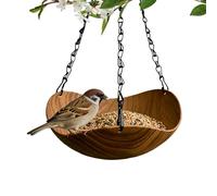 Hanging Bird Bath - Decorative Vintage Outdoor Water Bowl with Chain Hanging, Drinking and Bath Station for Garden Birds | Perfect Outdoor Accessory for Finches, Monk's Parade