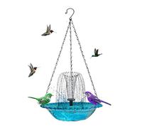 Hanging Bird Bath Fountains Solar Powered - With Solar Pump, Hanging Bird Feeder Tray, Outdoor Birdbath Bowl, Elegant Bath Bowl Design, For BirdBath, Fish Tank, Patio, Pond, For BirdLovers
