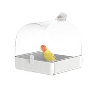 Hanging Bird Bath - Multifunctional Hanging Bird Bath, Water Shower Transparent Box Food Feeder Holder Tray | For Lovebirds Macaws Parrot Sparrow Parakeet Budgies Garden Yard Balcony