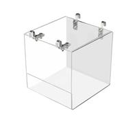 Hanging Bird Bath - Portable Parrot Bathtub Shower with Hooks | Acrylic Bird Bath Box | Bowl Cage Accessories for Small Birds, Canaries, Budgies, Parrots, Crested Myna, Nymphensitti