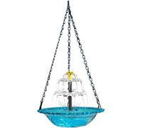 Hanging Bird Bath with Solar Fountain - 3 Layers Cascading Bird Bath Fountains | with Solar Pump & Bowl, Bird Baths for Hummingbirds, Garden Patio Backyard Lawn Decor