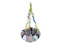 Hanging Bird Bed, Bird Hammock for Cage Winter Warm Bird Plush Nest Parrot Sleeping Bed for Budgie Lovebird Conure (Large,A3)