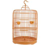 Hanging Bird Cage Decorative Cage for Small Birds Elegant Design Versatile Use for Pet Safety for Parakeets Lovebirds and Finches Stylish Home Ornament(Yellow 2)