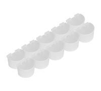 Hanging Bird Cage Feeder and Watering Dish Set for Pet Parakeets Poultry Rabbits 10 Piece Seed Bowl Feeding Bowl - Metal Hanging Wire Cage Accessories for Birds and Small Animals