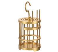 Hanging Bird Cage Ornament with Safe Design for Birds Copper | Vintage Style, Creative Shaped Form, Golden Finish, Roomy and Comfortable, Fine Craftsmanship for PET Owners
