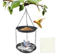Hanging Bird Drinker 22 x 22 x 3 cm Winter Resistant Plastic Bath for Birds in the Garden/Balcony
