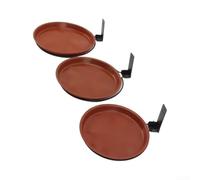 Hanging Bird Feeder and Bath Iron 19cm Dual-Use Brown for Garden Decor | Sturdy iron and PP construction Easy to install on trees hooks or poles Suits small birds like finches sparrows 17cm 19cm