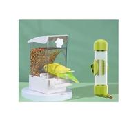 Hanging Bird Feeder Bird Automatic Feeding and Water Dispenser, Suitable for Birds in Gardens/courtyards(White)