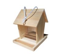 Hanging Bird Feeder Bird Feeder Outdoor Parrot Self Service Balcony Hanging(Natural)