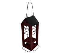 Hanging Bird Feeder - Bird Feeder with 4 Drain Holes, Weatherproof, Squirrel Proof Retro Outdoor House Feeder | Metal Wild Bird Feeder for