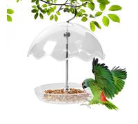 Hanging Bird Feeder - Decorative Open Design Station, Transparent Garden Balcony Feeder Outdoor Garden Bird Feeder Rainproof Tray | Attracts Sparrows, Bluebirds