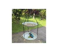 Hanging Bird Feeder Double Layer Bird Feeder, Outdoor Hanging, Water Feeding Dual-use Tree Garden Balcony(White)