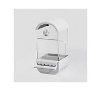 Hanging Bird Feeder Parrot Feeder, Birdcage, Automatic Feeding Box, Husk Separation, Food Can, Bird Device(White)