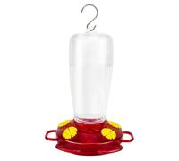Hanging Bird Feeder Suction Mount 4 Port Glass Bottle for Garden | Leak Proofs Nectar Saving Design for Patio Bird Watching Enthusiasts Plastic Attracts Hummingbirds