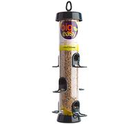 Hanging Bird Feeders for Small Birds - Jacobi Jayne® Bigeasy™ Small Seed Bird Feeders for Wild And Garden Birds - Squirrel-Resistant Bird Feeder with Built in Hanging Ring.