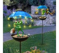 Hanging Bird Feeders Solar Powered Frog Post Courtyard Light and Bird Feeder Perfect for Garden and Home The Cute Appearance Of This Light Feeder A Of Imagination Joy to Your Space.