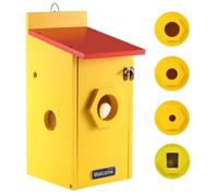 Hanging Bird House, Colourful Nesting Box for Birds for Outdoors | Bird house for tits, sparrows, incubation box, large for wild birds, nesting boxes for protection against predators