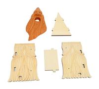 Hanging Bird House Latex Old Man Face Wood Board Decorative Birdhouse for Outdoor Garden Courtyard