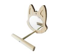 Hanging Bird Mirrored With Perch Stand Toy Cage Accessories For Parakeets Conure Cockatiel Lovebirds Finches Canaries