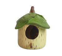 Hanging Bird Nest Birdhouse For Backyard Weather Resistant Resins Leaf Bird Breeding Box For Outdoor Wildbird Shelter