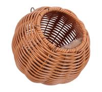 Hanging Bird Nest for Cage, Plastic Woven Rattan Hut for Budgerigars | Warm Sleep Hut, Easy-clean Hanging Design, Custom Fit for Small Birds, for Canaries