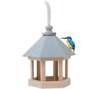 Hanging Birdhouse,Garden Country Cottages Bird House Outdoor Wooden Birds House Shaped Feeder for Garden Park