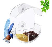 Hanging Birdmaker - Detachable Acrylic Food Box | Birrd Feder Mounted Leakproof | F00D Fedeerr for Patio Indoor Viewing Patio for Les Ba