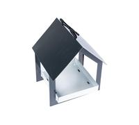 Hanging Black Metal Bird Table with Chain Homescapes Black One Size