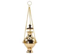 Hanging Brass Incense Burner - Cross Design For Meditation & Prayer