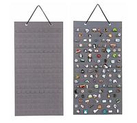 Hanging Brooch Pin Organizer, Display Pins Storage Case, Brooch Collection Storage Holder, Holds Up to 170 Pins.(Not Include Any Accessories) (M-170 Slots, Grey)