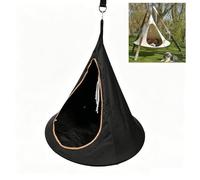 Hanging Butterfly Chair with Mosquito Net, Waterproof Portable Hammock Swing, 220lb Weight Capacity, Easy Setup for Outdoor Travel Beach Garden Relaxation Brown