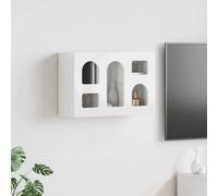 Hanging Cabinet High Gloss 5 Wall Shelves 60 x 20 x 40 cm White Engineered Wood