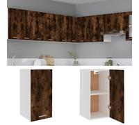 vidaXL Hanging Cabinet Smoked Oak 29.5X31X60cm Engineered Wood, Brown
